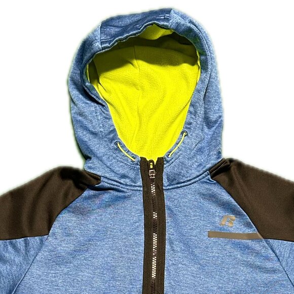 Boy's Russell Dri-Power 360 Blue and Black Zip-Up Hoodie - Picture 3 of 4